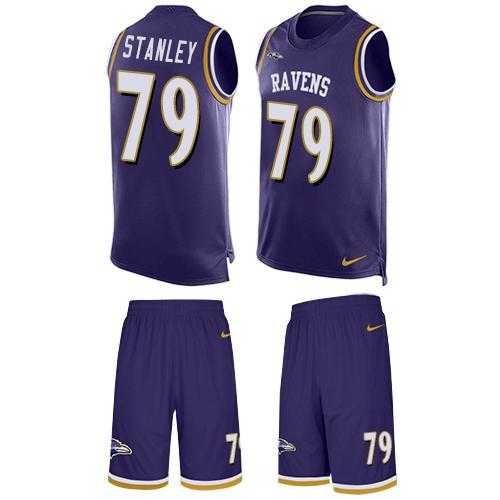 Nike Baltimore Ravens #79 Ronnie Stanley Purple Team Color Men's Stitched NFL Limited Tank Top Suit Jersey