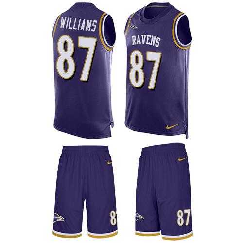 Nike Baltimore Ravens #87 Maxx Williams Purple Team Color Men's Stitched NFL Limited Tank Top Suit Jersey