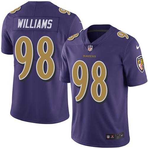 Nike Baltimore Ravens #98 Brandon Williams Purple Men's Stitched NFL Limited Rush Jersey