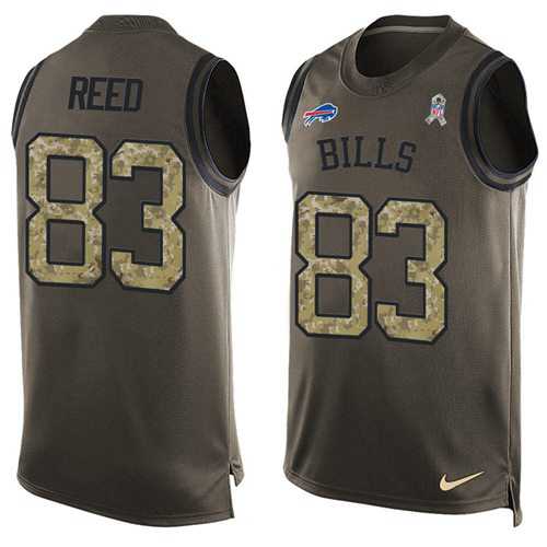 Nike Buffalo Bills #83 Andre Reed Green Men's Stitched NFL Limited Salute To Service Tank Top Jersey