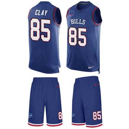 Nike Buffalo Bills #85 Charles Clay Royal Blue Team Color Men's Stitched NFL Limited Tank Top Suit Jersey