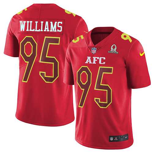 Nike Buffalo Bills #95 Kyle Williams Red Men's Stitched NFL Limited AFC 2017 Pro Bowl Jersey