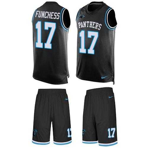 Nike Carolina Panthers #17 Devin Funchess Black Team Color Men's Stitched NFL Limited Tank Top Suit Jersey