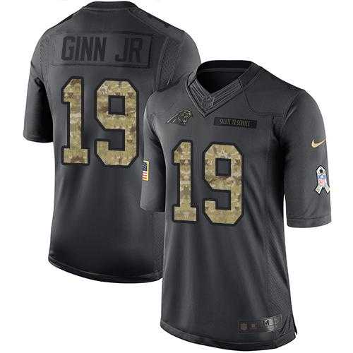 Nike Carolina Panthers #19 Ted Ginn Jr Black Men's Stitched NFL Limited 2016 Salute to Service Jersey Nike Carolina Panthers #19 Ted Ginn Jr Black Men's Stitched NFL Limited 2016 Salute to Service Jersey