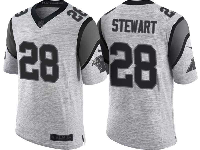 Nike Carolina Panthers #28 Jonathan Stewart 2016 Gridiron Gray II Men's NFL Limited Jersey Nike Carolina Panthers #28 Jonathan Stewart 2016 Gridiron Gray II Men's NFL Limited Jersey