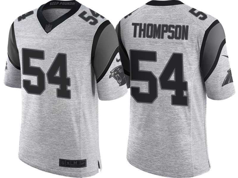 Nike Carolina Panthers #54 Shaq Thompson 2016 Gridiron Gray II Men's NFL Limited Jersey