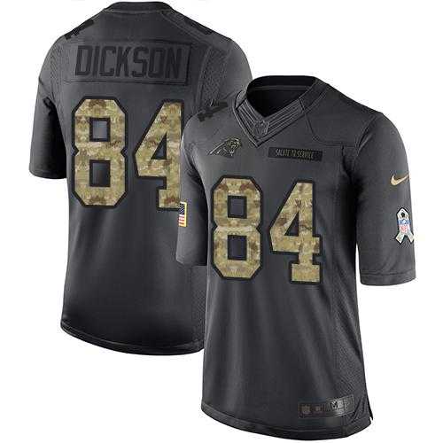 Nike Carolina Panthers #84 Ed Dickson Black Men's Stitched NFL Limited 2016 Salute to Service Jersey