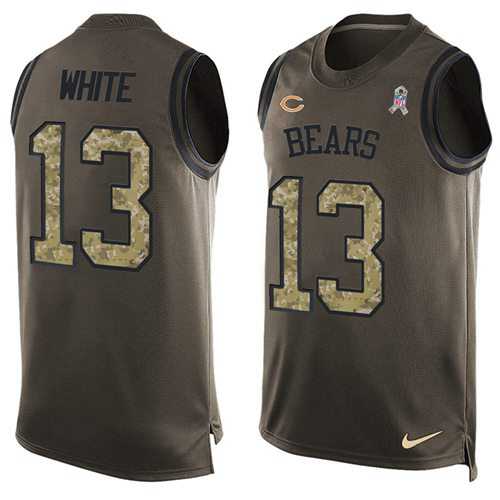 Nike Chicago Bears #13 Kevin White Green Men's Stitched NFL Limited Salute To Service Tank Top Jersey