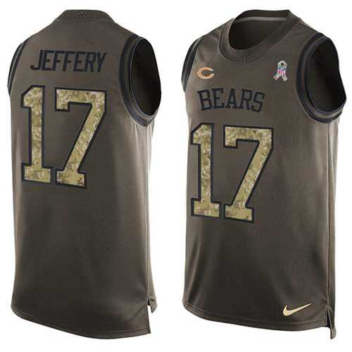 Nike Chicago Bears #17 Alshon Jeffery Green Men's Stitched NFL Limited Salute To Service Tank Top Jersey