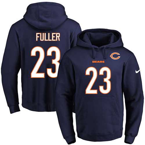 Nike Chicago Bears #23 Kyle Fuller Navy Blue Name & Number Pullover NFL Hoodie