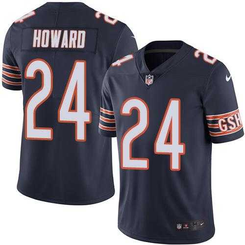 Nike Chicago Bears #24 Jordan Howard Navy Blue Men's Stitched NFL Limited Rush Jersey