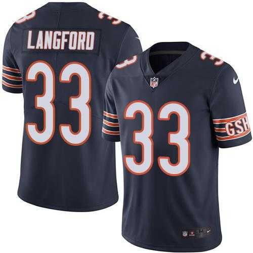 Nike Chicago Bears #33 Jeremy Langford Navy Blue Men's Stitched NFL Limited Rush Jersey