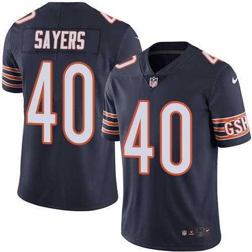 Nike Chicago Bears #40 Gale Sayers Navy Blue Men's Stitched NFL Limited Rush Jersey