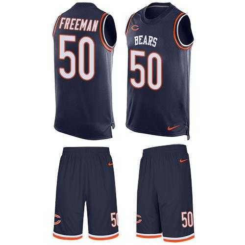 Nike Chicago Bears #50 Jerrell Freeman Navy Blue Team Color Men's Stitched NFL Limited Tank Top Suit Jersey