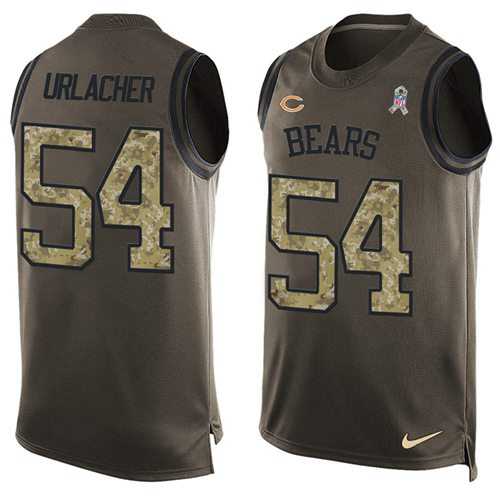 Nike Chicago Bears #54 Brian Urlacher Green Men's Stitched NFL Limited Salute To Service Tank Top Jersey