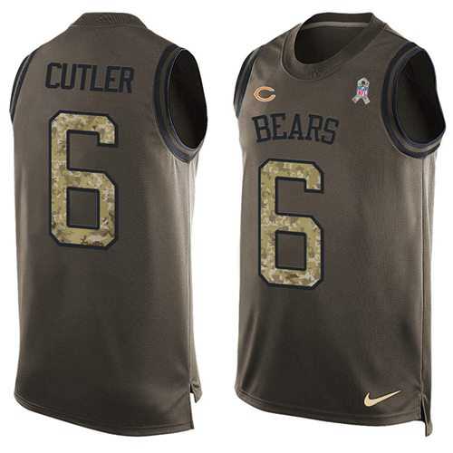 Nike Chicago Bears #6 Jay Cutler Green Men's Stitched NFL Limited Salute To Service Tank Top Jersey