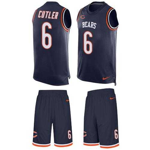 Nike Chicago Bears #6 Jay Cutler Navy Blue Team Color Men's Stitched NFL Limited Tank Top Suit Jersey
