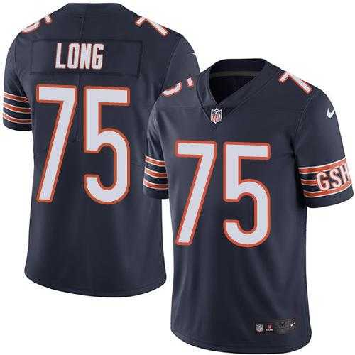 Nike Chicago Bears #75 Kyle Long Navy Blue Men's Stitched NFL Limited Rush Jersey