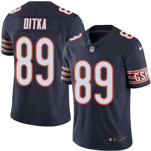 Nike Chicago Bears #89 Mike Ditka Navy Blue Men's Stitched NFL Limited Rush Jersey