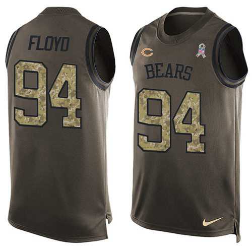 Nike Chicago Bears #94 Leonard Floyd Green Men's Stitched NFL Limited Salute To Service Tank Top Jersey