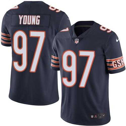 Nike Chicago Bears #97 Willie Young Navy Blue Men's Stitched NFL Limited Rush Jersey