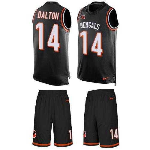Nike Cincinnati Bengals #14 Andy Dalton Black Team Color Men's Stitched NFL Limited Tank Top Suit Jersey