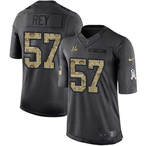 Nike Cincinnati Bengals #57 Vincent Rey Black Men's Stitched NFL Limited 2016 Salute to Service Jersey