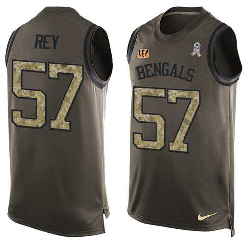 Nike Cincinnati Bengals #57 Vincent Rey Green Men's Stitched NFL Limited Salute To Service Tank Top Jersey