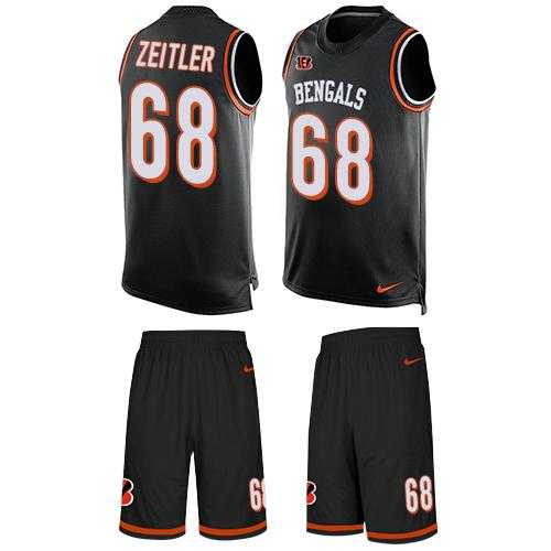 Nike Cincinnati Bengals #68 Kevin Zeitler Black Team Color Men's Stitched NFL Limited Tank Top Suit Jersey