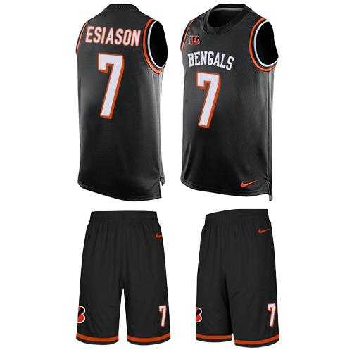 Nike Cincinnati Bengals #7 Boomer Esiason Black Team Color Men's Stitched NFL Limited Tank Top Suit Jersey