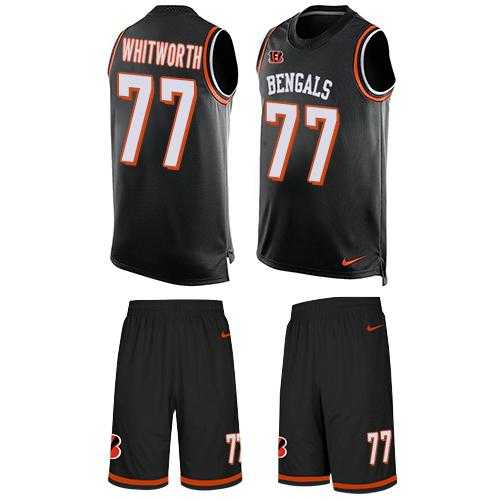 Nike Cincinnati Bengals #77 Andrew Whitworth Black Team Color Men's Stitched NFL Limited Tank Top Suit Jersey