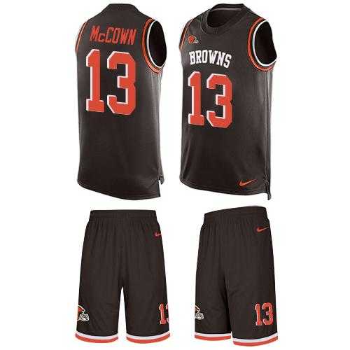 Nike Cleveland Browns #13 Josh McCown Brown Team Color Men's Stitched NFL Limited Tank Top Suit Jersey