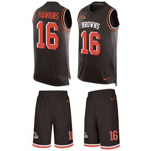 Nike Cleveland Browns #16 Andrew Hawkins Brown Team Color Men's Stitched NFL Limited Tank Top Suit Jersey