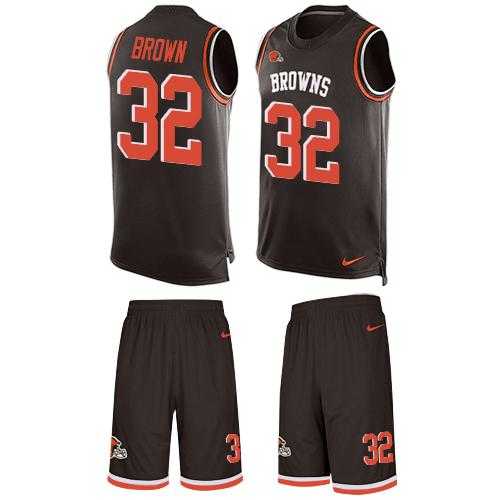 Nike Cleveland Browns #32 Jim Brown Brown Team Color Men's Stitched NFL Limited Tank Top Suit Jersey