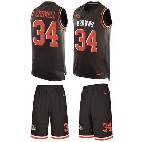 Nike Cleveland Browns #34 Isaiah Crowell Brown Team Color Men's Stitched NFL Limited Tank Top Suit Jersey