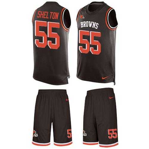 Nike Cleveland Browns #55 Danny Shelton Brown Team Color Men's Stitched NFL Limited Tank Top Suit Jersey