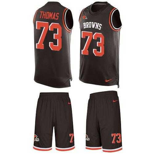 Nike Cleveland Browns #73 Joe Thomas Brown Team Color Men's Stitched NFL Limited Tank Top Suit Jersey