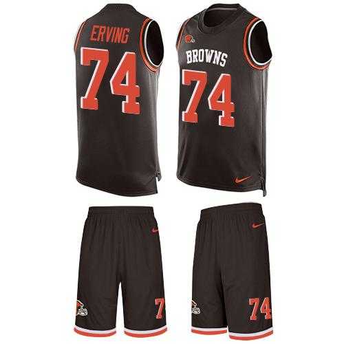Nike Cleveland Browns #74 Cameron Erving Brown Team Color Men's Stitched NFL Limited Tank Top Suit Jersey