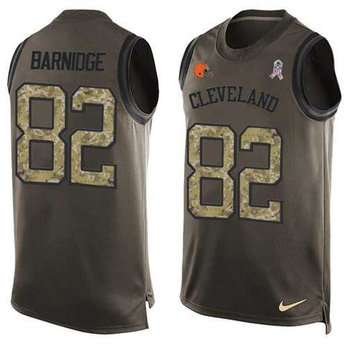 Nike Cleveland Browns #82 Gary Barnidge Green Men's Stitched NFL Limited Salute To Service Tank Top Jersey