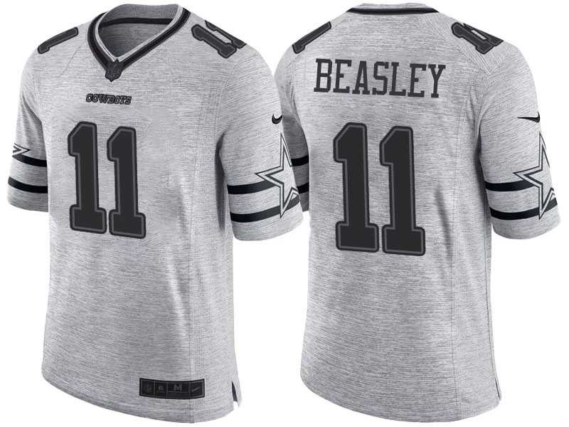 Nike Dallas Cowboys #11 Cole Beasley 2016 Gridiron Gray II Men's NFL Limited Jersey