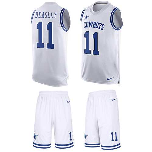 Nike Dallas Cowboys #11 Cole Beasley White Men's Stitched NFL Limited Tank Top Suit Jersey