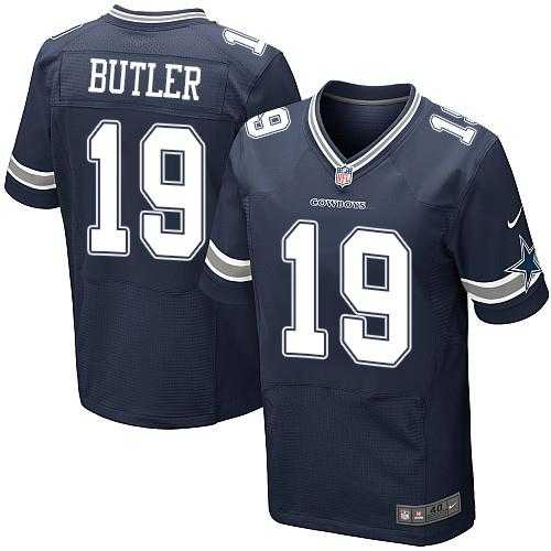 Nike Dallas Cowboys #19 Brice Butler Navy Blue Team Color Men's Stitched NFL Elite Jersey
