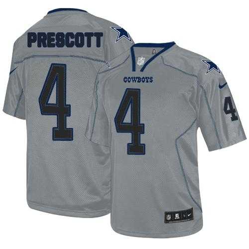 Nike Dallas Cowboys #4 Dak Prescott Lights Out Grey Men's Stitched NFL Elite Jersey
