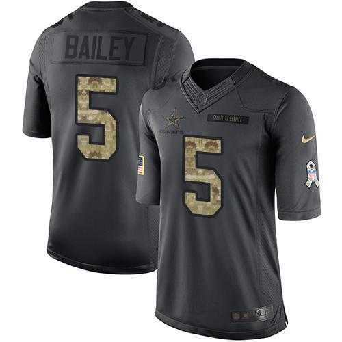 Nike Dallas Cowboys #5 Dan Bailey Black Men's Stitched NFL Limited 2016 Salute To Service Jersey