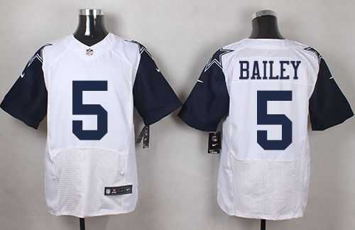 Nike Dallas Cowboys #5 Dan Bailey White Men's Stitched NFL Elite Rush Jersey