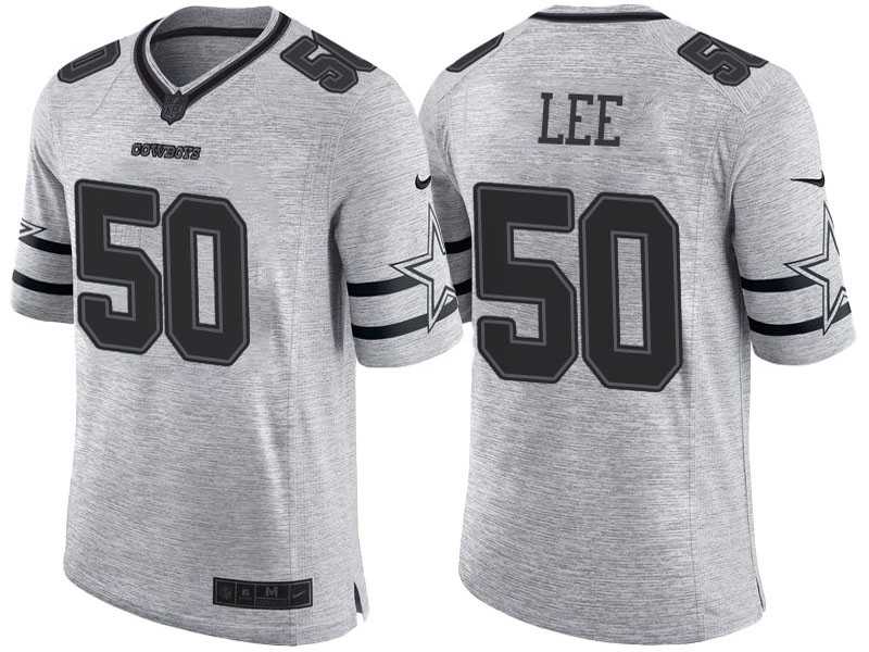 Nike Dallas Cowboys #50 Sean Lee 2016 Gridiron Gray II Men's NFL Limited Jersey