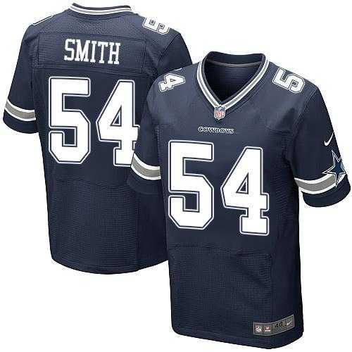Nike Dallas Cowboys #54 Jaylon Smith Navy Blue Team Color Men's Stitched NFL Elite Jersey