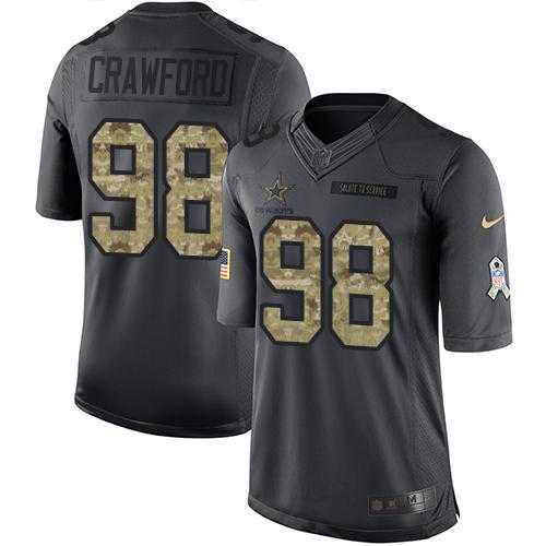 Nike Dallas Cowboys #98 Tyrone Crawford Black Men's Stitched NFL Limited 2016 Salute To Service Jersey