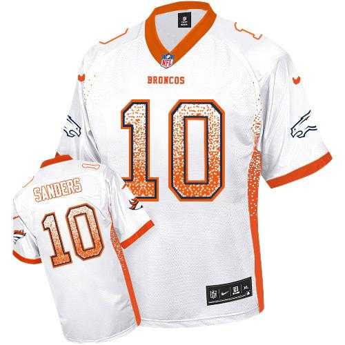 Nike Denver Broncos #10 Emmanuel Sanders White Men's Stitched NFL Elite Drift Fashion Jersey