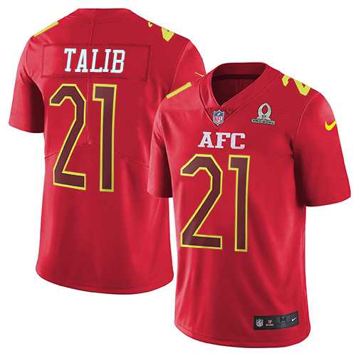 Nike Denver Broncos #21 Aqib Talib Red Men's Stitched NFL Limited AFC 2017 Pro Bowl Jersey